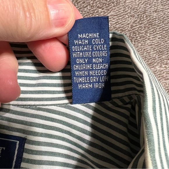 Karen Scott Striped Embroidered Fall Autumn Leaves Button Down Blouse size XL - Picture 10 of 10